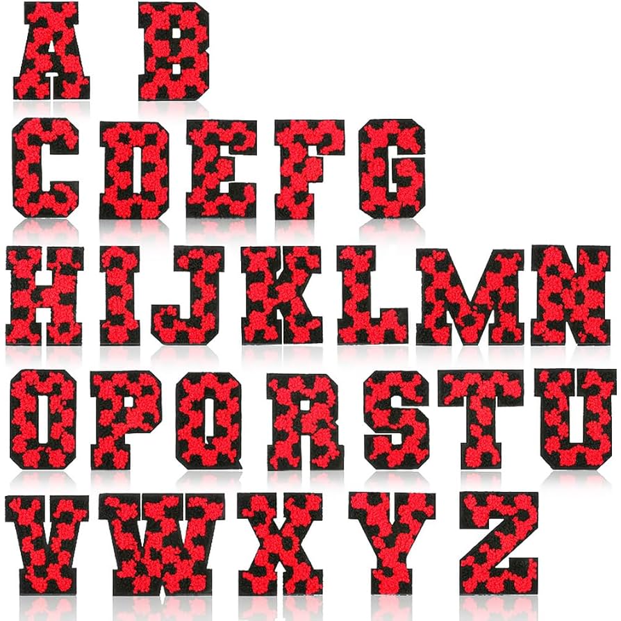 Amazon.com: Locomo Individual Checkered Chenille Letter Iron